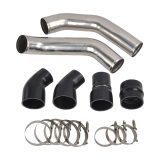Polished 3.5" Intercooler Pipe Boot Kit for 2013-2018 Dodge Ram 2500 3500 6.7L Cummins Diesel