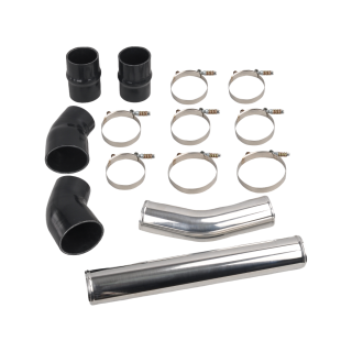 Black 2.75" Intercooler Pipe Boot Kit for 1994-2002 Dodge Ram 2500 3500 5.9L Cummins Diesel