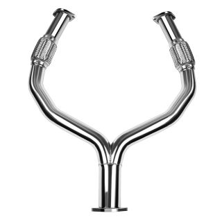 Stainless Y-Pipe Exhaust for 08-13 Infiniti G37 09-16 Nissan 370Z V6 3.7L
