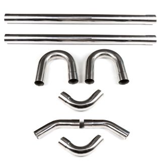 8 X 2.5" Stainless Steel T304 DIY Custom Mandrel Exhaust Pipe Straight & Bend Kits