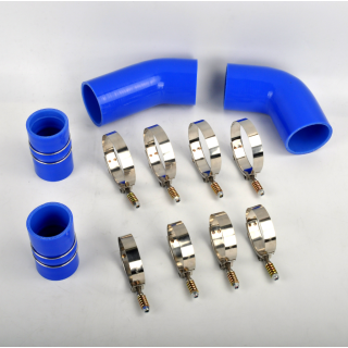 2004-2005 Chevy GMC 2500HD 6.6L Duramax LLY Intercooler Boot Silicone Hose Kit Blue