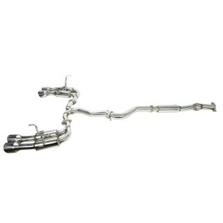 Catback Exhaust System 4" Quad Muffler Tip for 2015-2021 Subaru WRX/STI