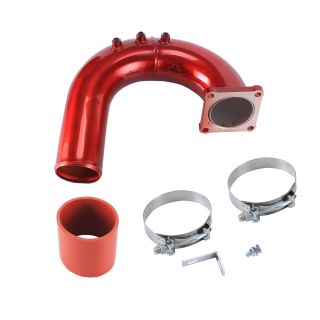 Red High Flow Intake Elbow Tube Pipe for 2003-2007 Dodge Ram 2500 3500 5.9L Cummins Diesel