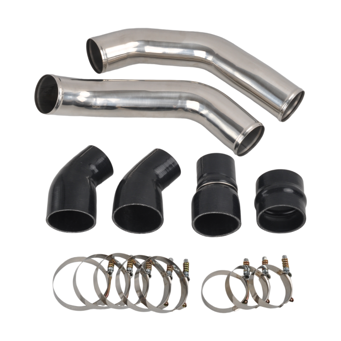 Stainless Steel Polished Intercooler Pipe Boot Kit For 13-18 Dodge Ram 6.7 6.7L