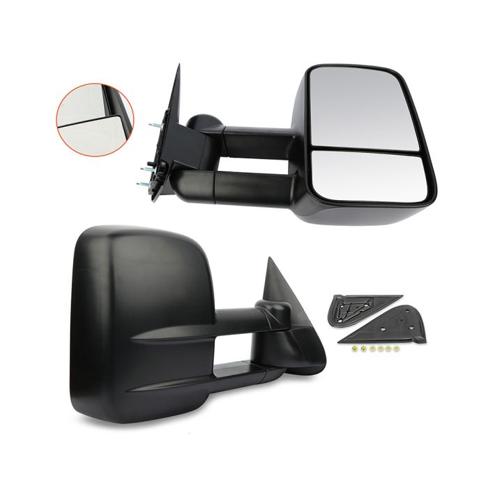 Towing Mirror Pair for 1999-2006 Chevy Silverado Avalanche Suburban GMC Sierra1500 2500 Manual Adjustment 