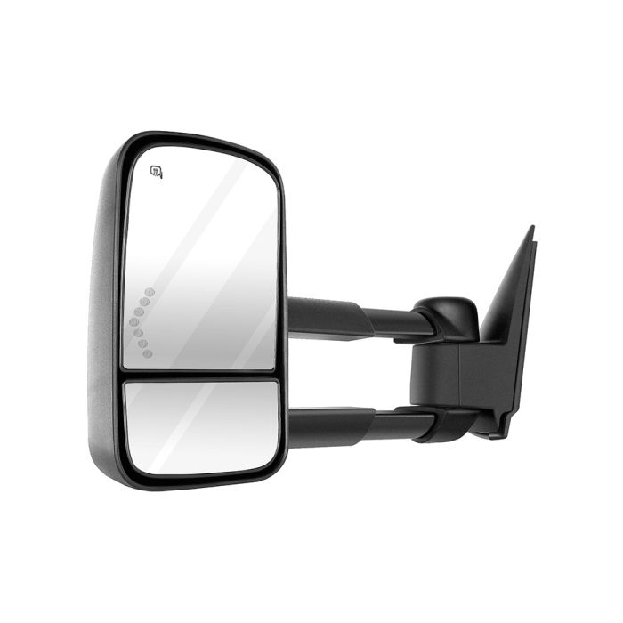 Towing Mirror Pair for 2003-2007 Chevy Silverado Suburban Avalanche GMC Sierra 1500 2500 Power Heated Turn Signal Arrow Light 