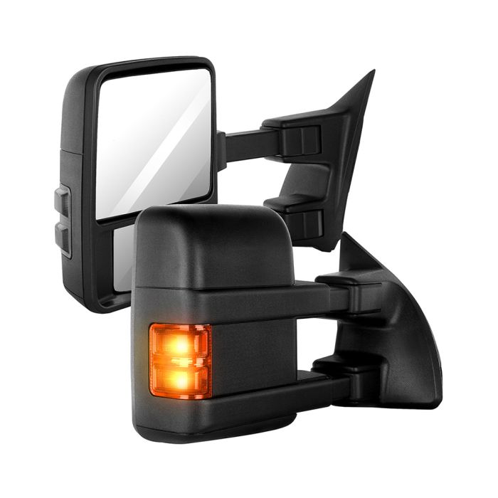 Towing Mirror Pair for 2008-2016 Ford F250 F350 F450 F550 Super Duty Manual Adjustable Turn Signal 