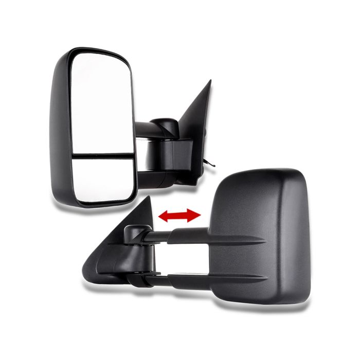 Tow Mirrors Pair for 1997-2004 Ford F150 F250 Manually Adjustment 