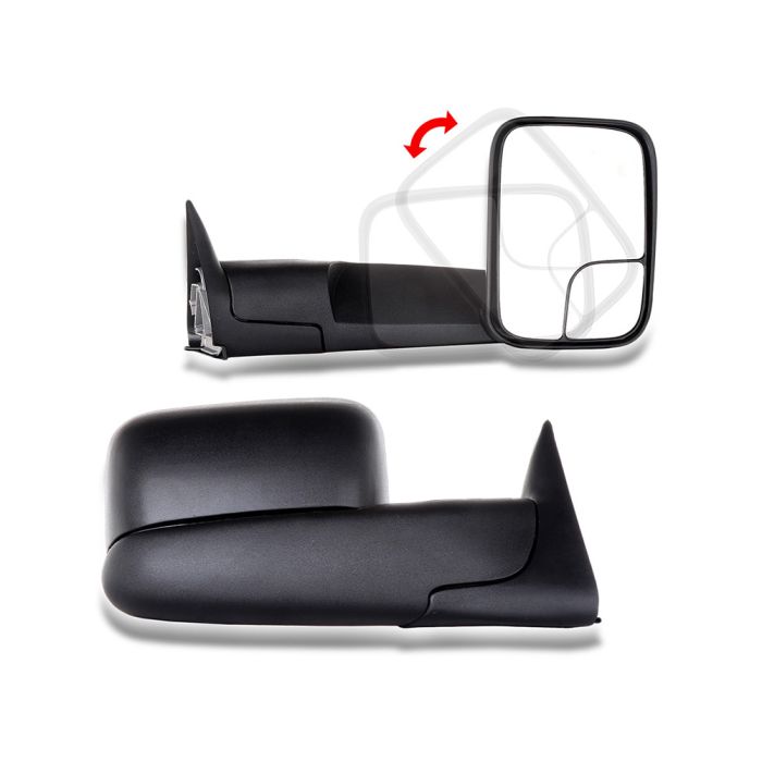 Towing Mirror Pair for 1994-1997 Dodge Ram 1500 2500 3500 Power Manual Adjusted 