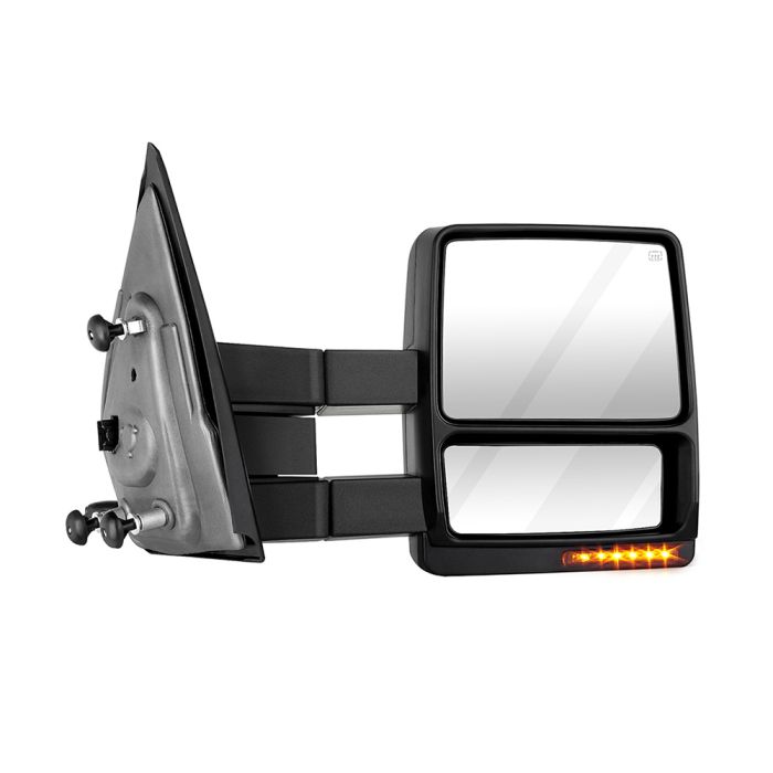 Towing Mirror Pair for 2007-2014 Ford F150 Power Heated Turn Signal Puddle Light 