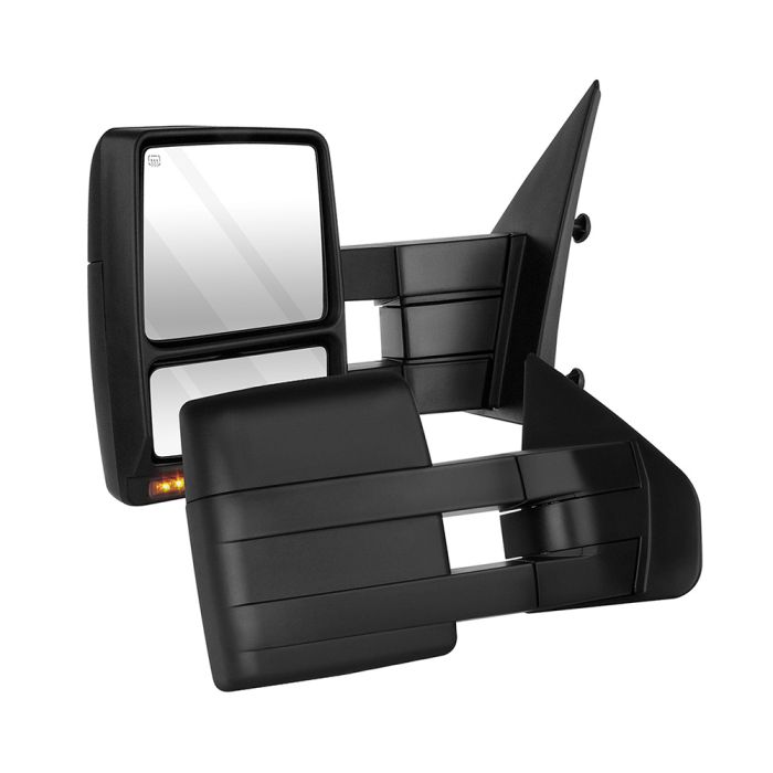 Towing Mirror Pair for 2007-2014 Ford F150 Power Heated Turn Signal Puddle Light 