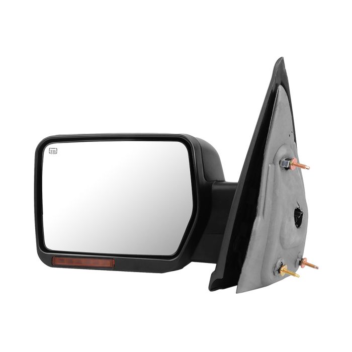 Towing Mirror Driver Side for 2007-2014 Ford F150 Power Heated Turn Signal Puddle Lamp Manual Fold 