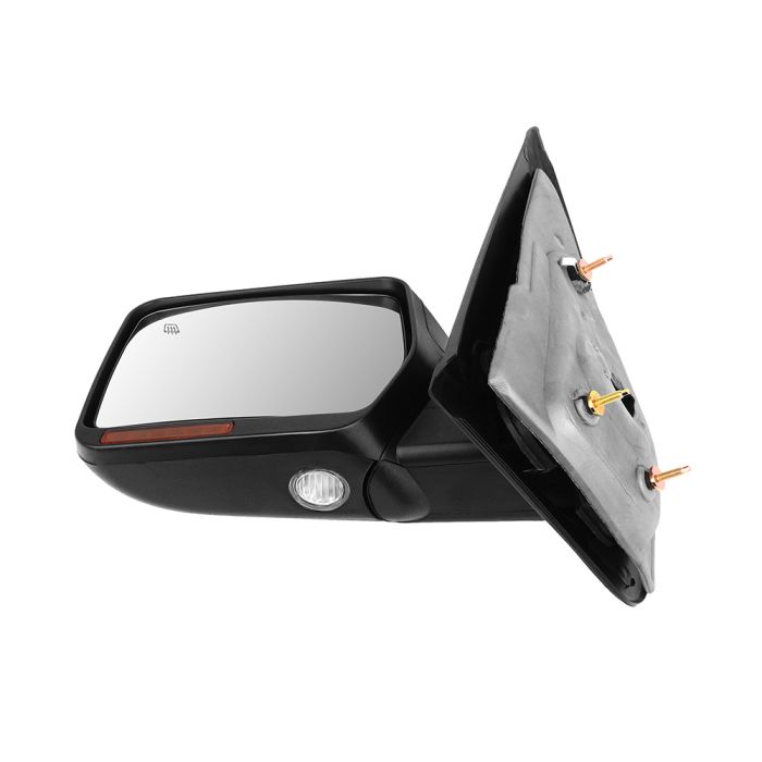 Towing Mirror Driver Side for 2007-2014 Ford F150 Power Heated Turn Signal Puddle Lamp Manual Fold 