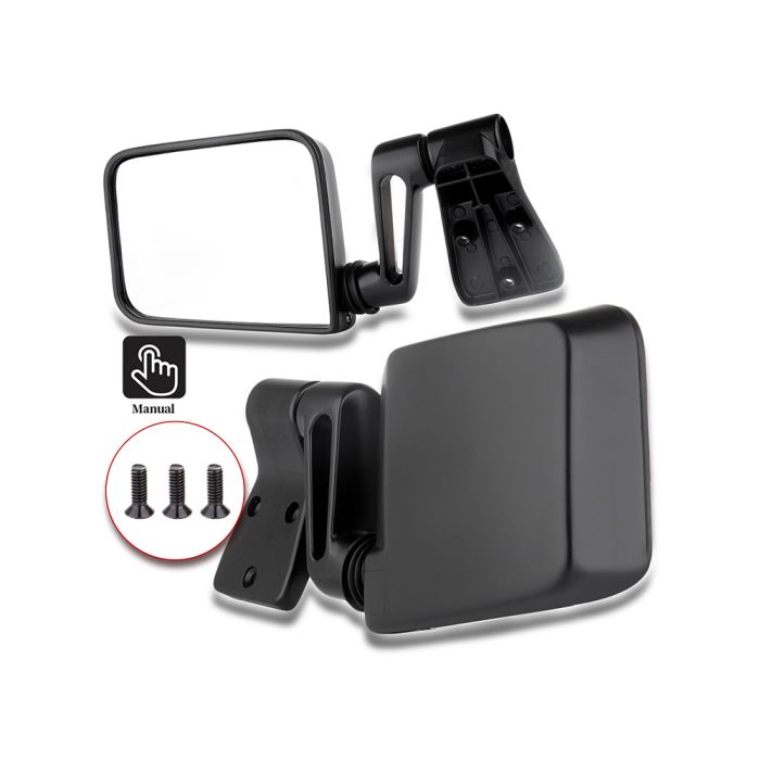 Driver Side View Mirror For 87-95/97-02 Jeep Wrangler 1997-2002 TJ Manual Fold