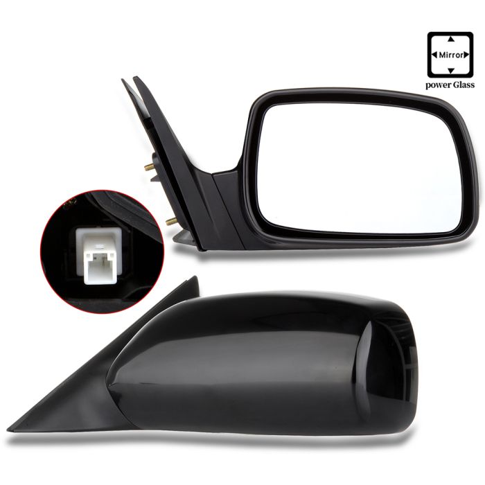 2007-2011 Toyota Camry Driver Side View Mirror Black Power Adjustment Nonfold