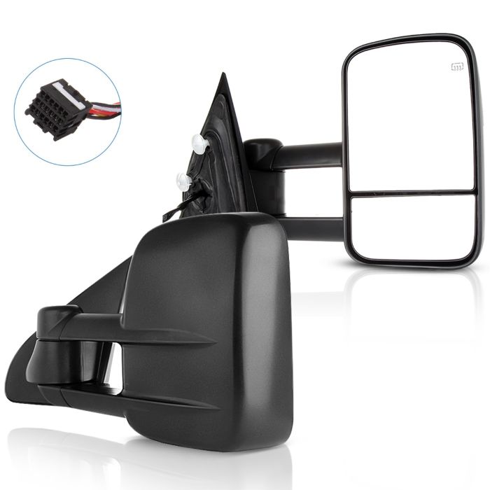 Towing Mirror Pair for 2014-2018 Chevy Silverado GMC Sierra 1500 2500HD 3500HD Power Heated Manual 