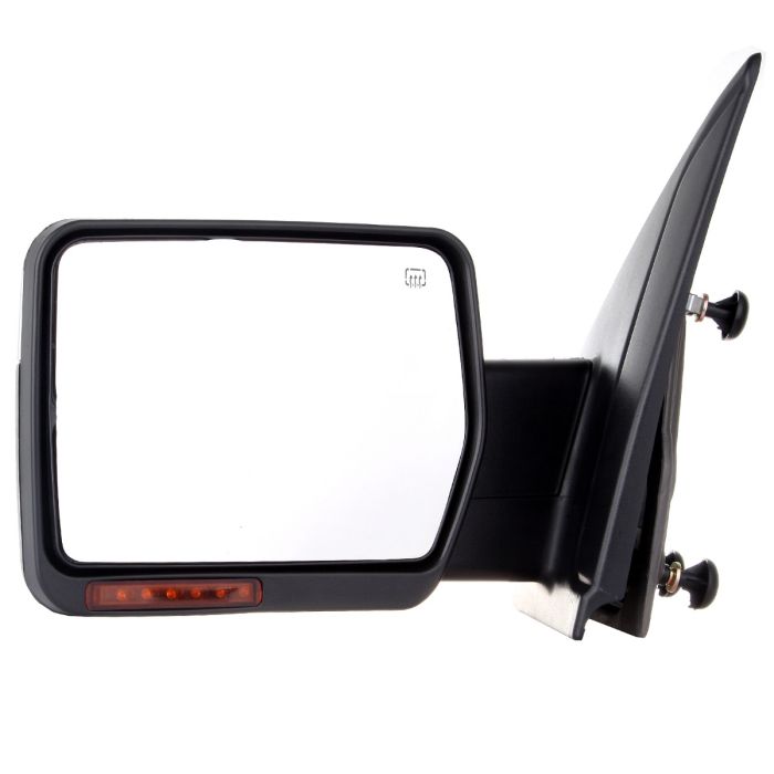 Towing Mirror Chrome Driver Side for 2004-2014 Ford F150 Power Heated Turn Signal Puddle Light 