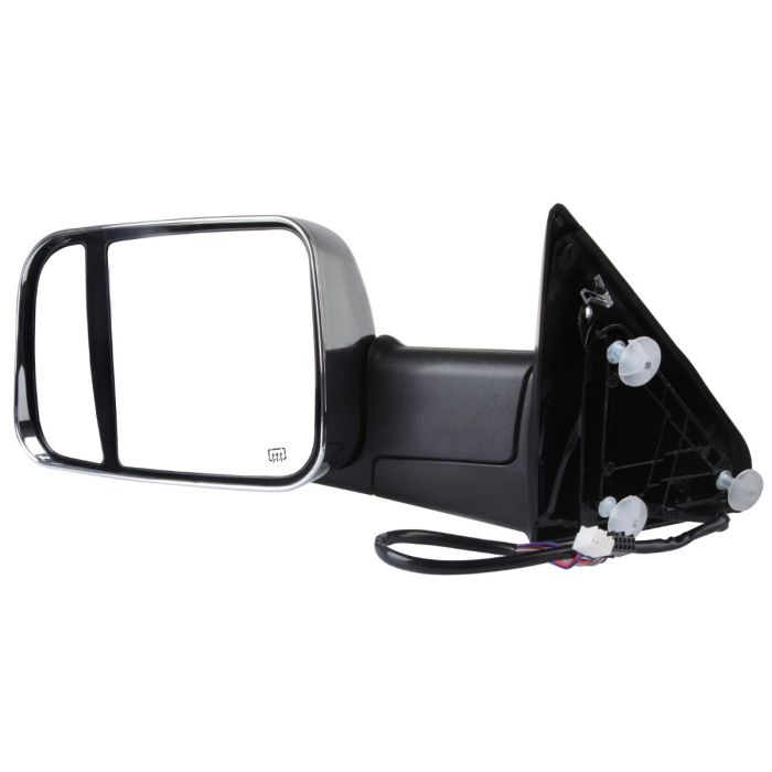 Towing Mirror Chrome Pair for 2009-2018 Ram 1500 2500 3500 Power Heated Turn Signal Puddle Light 