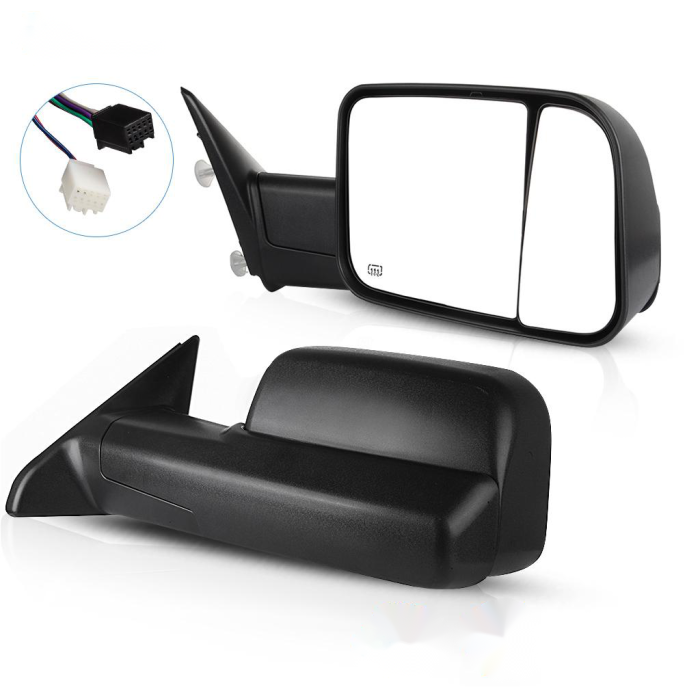 Towing Mirror Pair for 2009-2018 Dodge Ram 1500 2500 3500 4500 5500 Power Heated Manual Folding 