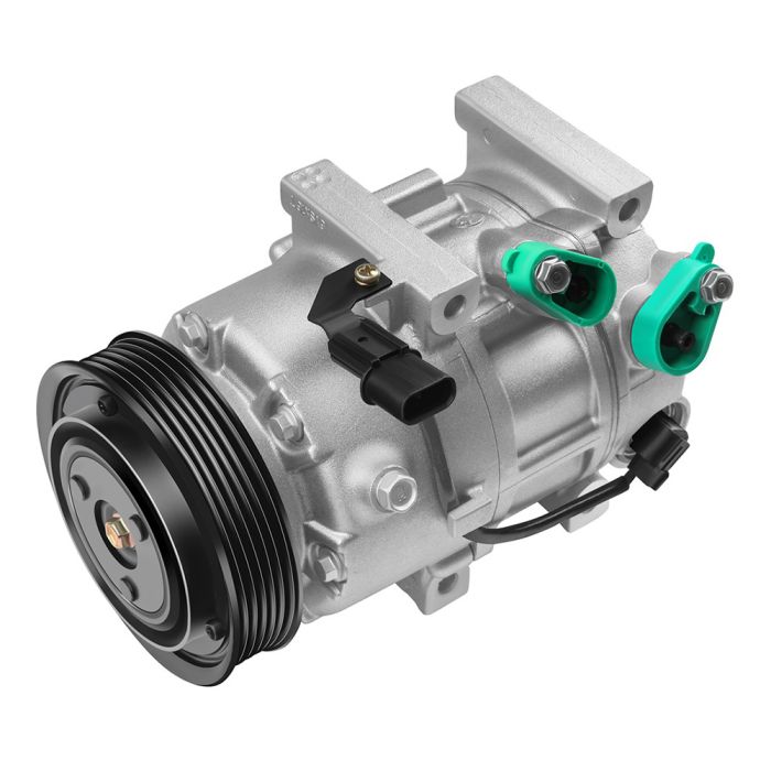 AC Compressor With Clutch For 12-14 Hyundai Sonata 2.0L, 12-18 Kia Optima 2.0L/2.4L 12V