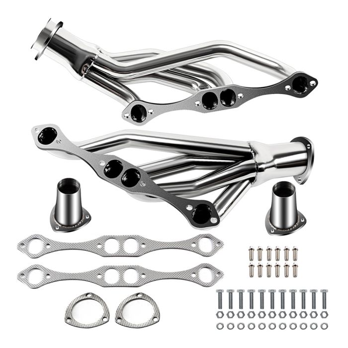 Mid Length Exhaust Header for 71-88 Chevy SBC 283 327 350 383 400 4.4L 5.0L 5.7L 6.6L