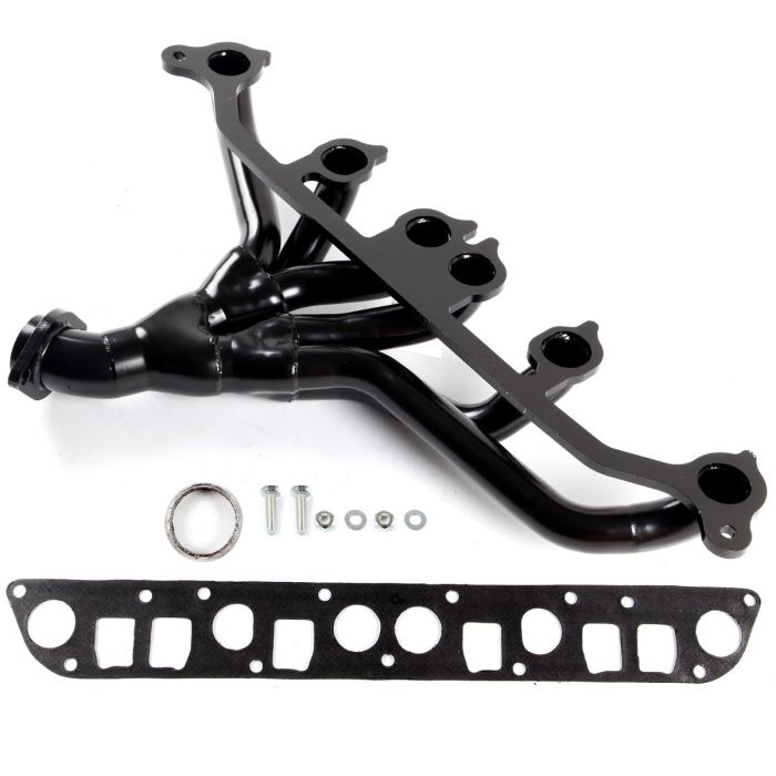 1991-1999 Jeep Cherokee 1993-1999 Jeep Grand Cherokee 1991-1995 1997-1999 Wrangler 4.0L Black Exhaust Header Manifold 