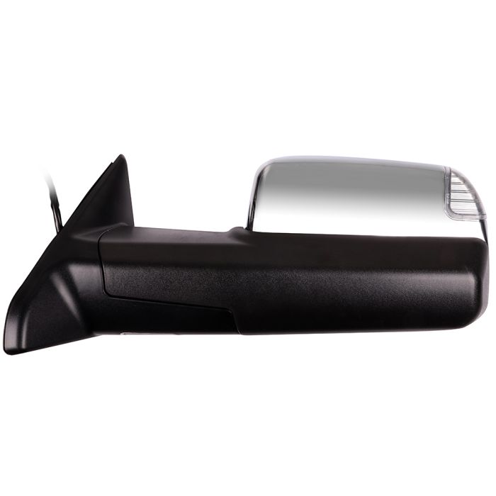 Tow Mirrors Chrome Pair for 2009-2018 Dodge Ram 1500 2500 3500 Power Heated Turn Signal Arrow Puddle Light 
