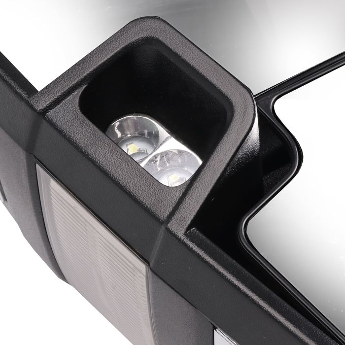 Tow Mirrors Chrome Pair for 2003-2007 GMC Sierra Chevy Silverado 1500 2500 HD Classic Power Heated Dynamic Running Light Arrow Signal 