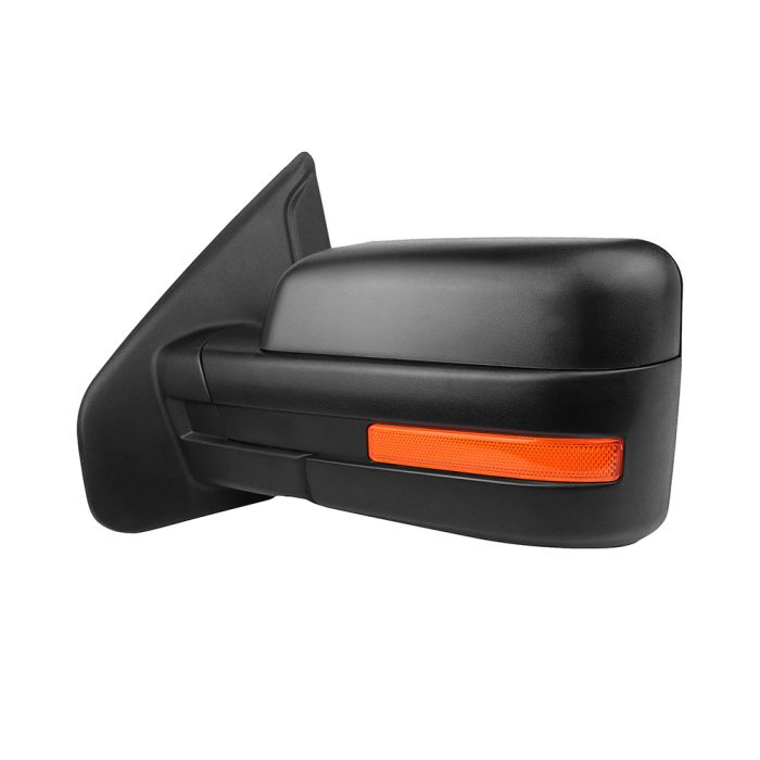Towing Mirror Driver Side for 2004-2014 Ford F150 Power Heated Turn Signal Puddle Lamp Reflector 