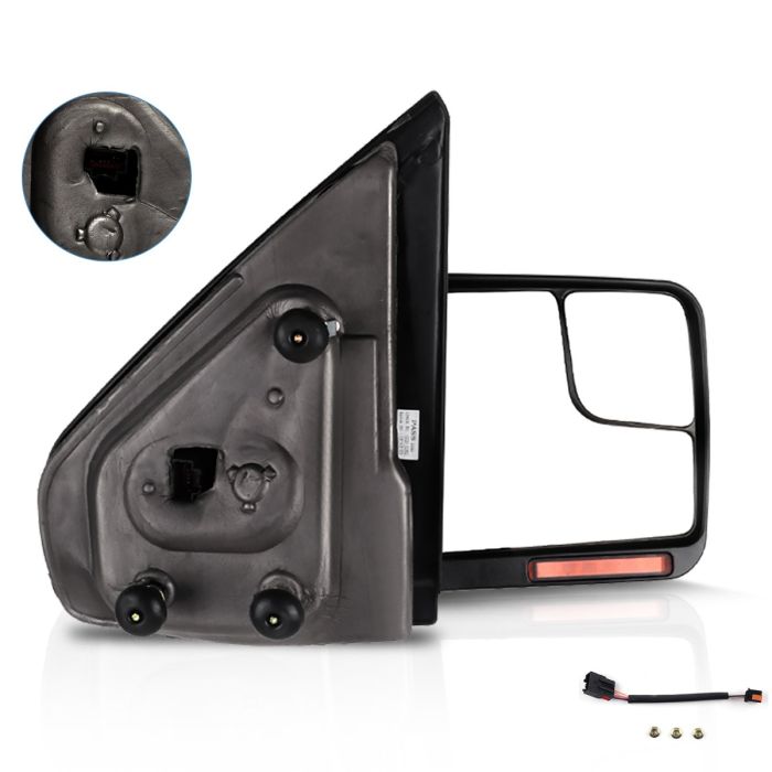 Towing Mirror Passenger Side for 2004-2014 Ford F150 Power Heated Turn Signal Reflector