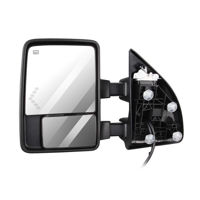 Tow Mirror Pair for 2003-2007 Ford F250 F350 F450 F550 Super Duty Power Heated Turn Signal Puddle Clearance Light