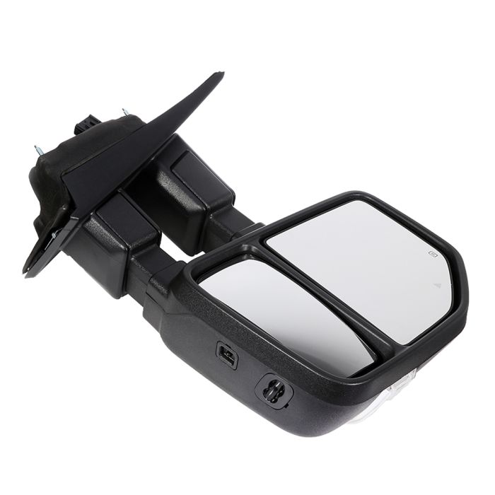 Towing Mirror Pair for 2017-2020 Ford F250 F350 F450 F550 Super Duty Power Heated Turn Signal Auxiliary Lamp 