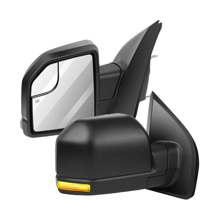 Towing Mirror Pair for 2015-2020 Ford F150 Power Heated Turn Signal Light Manual Fold 