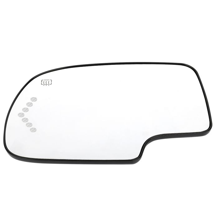 Driver Side Mirror Glass For 03-06 Cadillac Escalade GMC Sierra 1500 Heated