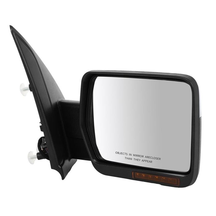 Tow Mirrors Chrome Pair for 2004-2014 Ford F150 Power Heated Puddle light Turn Signal 