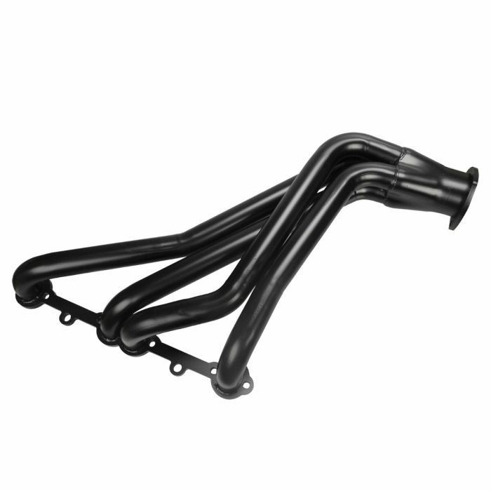 Black Long Tube Exhaust Header for 63-82 Chevy Corvette C2 C3 V8 305 327 350