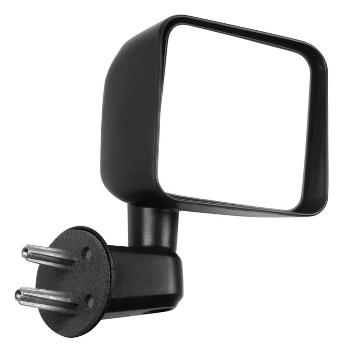 Black Manual Fold Passenger Side Mirror For 1997-2017 Jeep Wrangler
