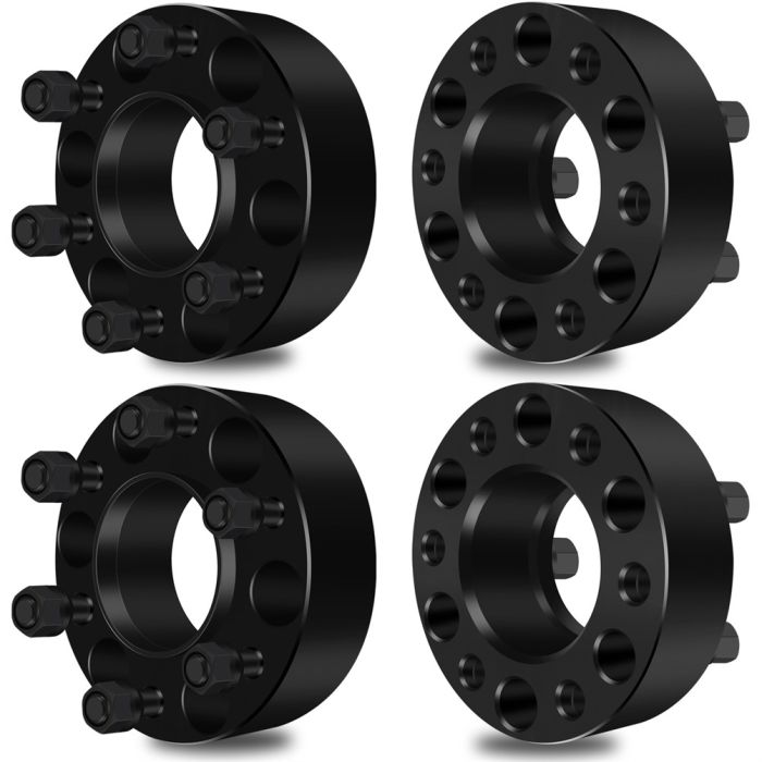 4Pcs 2 inch 6x135 6 Lug For 2013-2014 Ford Expedition Ford F150 Lincoln Navigator Black Hub Centric Wheel Spacers