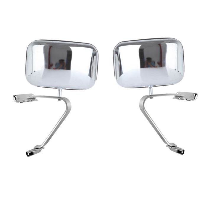 Side View Mirror For 80-96 Ford Bronco, Ford F150 Chrome Manual Pickup Side Mirror Replacement-1Pcs