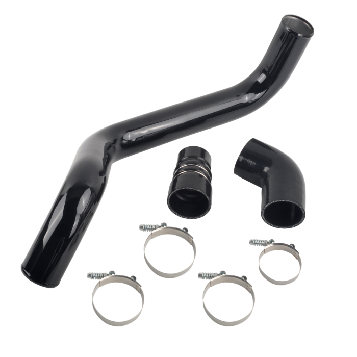 Black Hot Side Intercooler Pipe Hose For 04-10 GMC Chevy Duramax 6.6 LLY LBZ LMM
