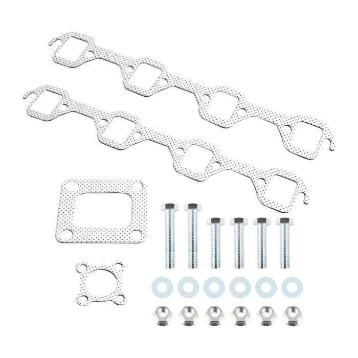 FOR 1982-1993 MUSTANG 5.0 V8 STAINLESS T4 RACING TURBO MANIFOLD EXHAUST + CROSS PIPE