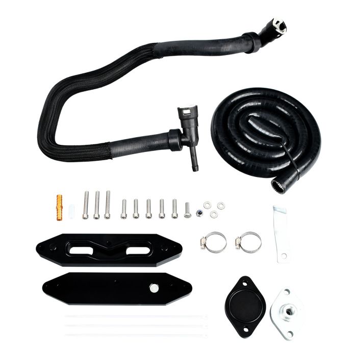 2015 2016 Ford Powerstroke F250 F350 F450 F550 6.7L EGR Delete Kit with Radiating pipe