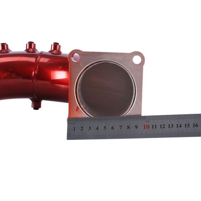 Red High Flow Intake Elbow Tube Pipe for 2003-2007 Dodge Ram 2500 3500 5.9L Cummins Diesel 