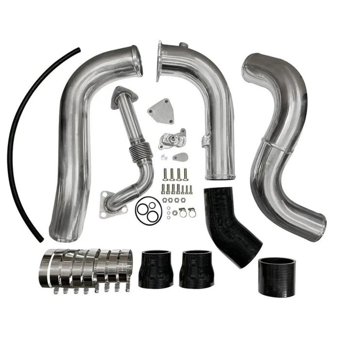For 16-19 Nissan Titan 5.0L Cummins EGR Delete Kit+Hot Side Intercooler Piping Kit+UP-Pipe