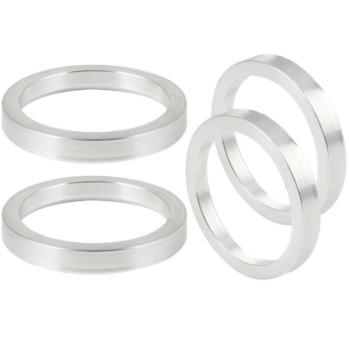 Wheel Hub Centric Rings ID-60.1 OD-74.1 mm Aluminium Silver 4 pcs